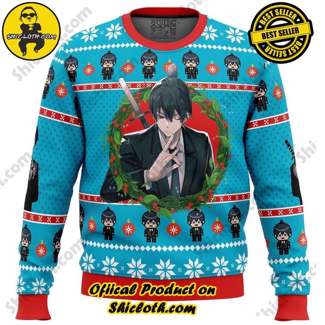 Cozy Christmas Delight: Unwrapping Shicloth's Festive Sweater Gift 1 Aki Chainsaw Man Ugly Christmas Sweater, Christmas Ugly Sweater 3D All Over Print, Xmas Sweatshirt, Christmas Gifts