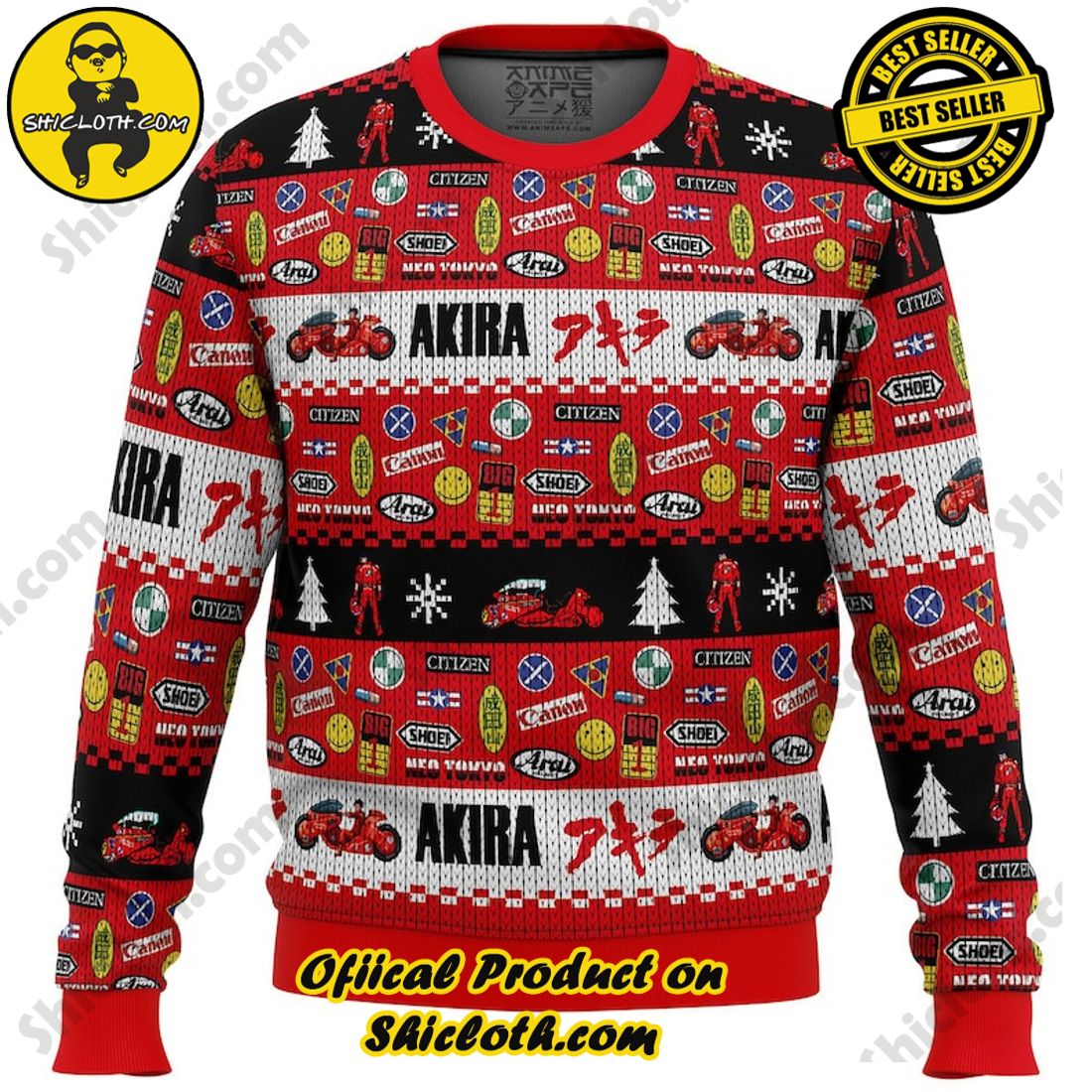 A Stylish Gift for Christmas: Shicloth Fashion Store's Incredible Sweater 1 Akira Bike Decals Ugly Christmas Sweater, Christmas Ugly Sweater 3D All Over Print, Xmas Sweatshirt, Christmas Gifts