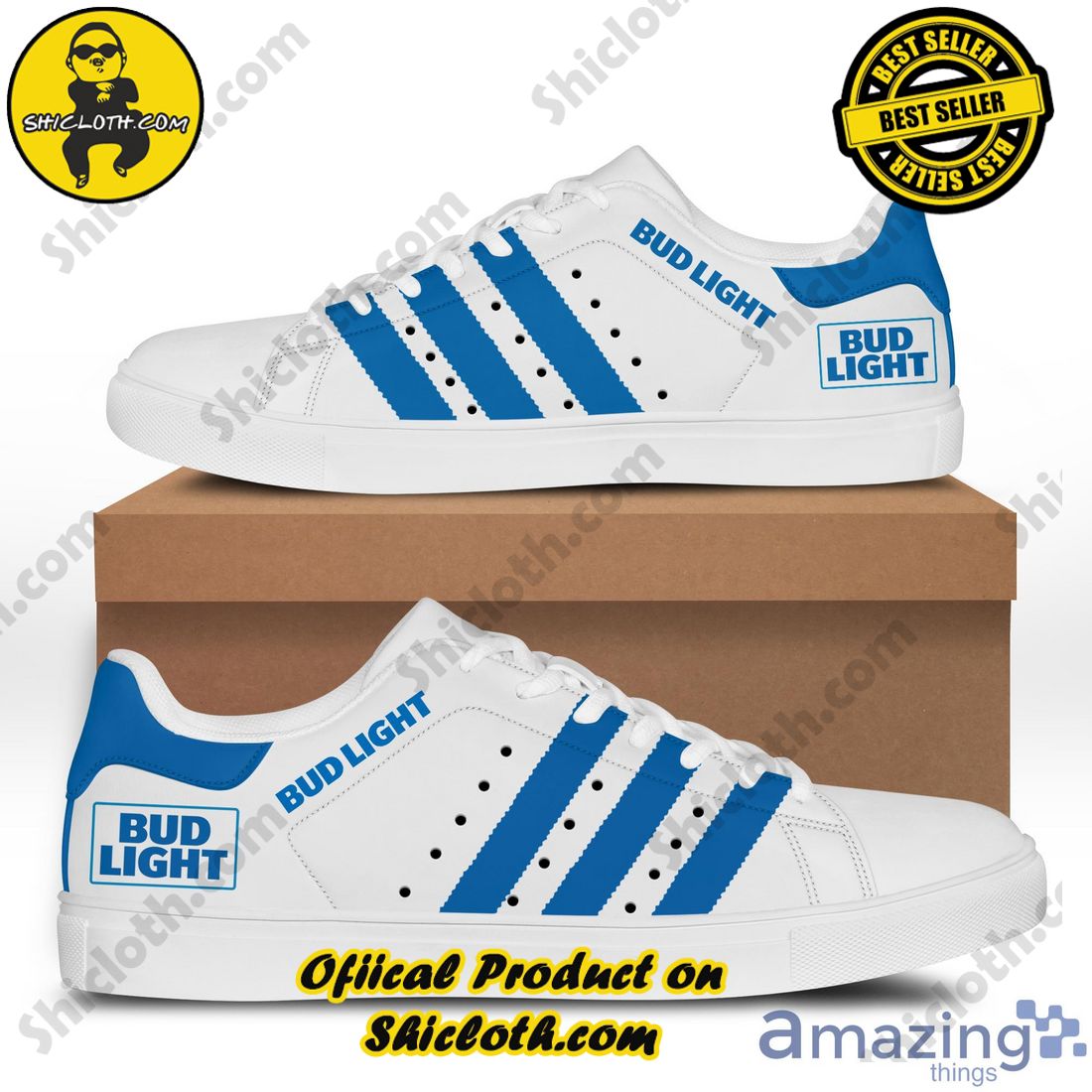 Step into Style: Exploring the Stan Smith Shoes Collection at Shicloth Fashion Store 10 Bud Light Low Top Skate Shoes For Beer Lover
