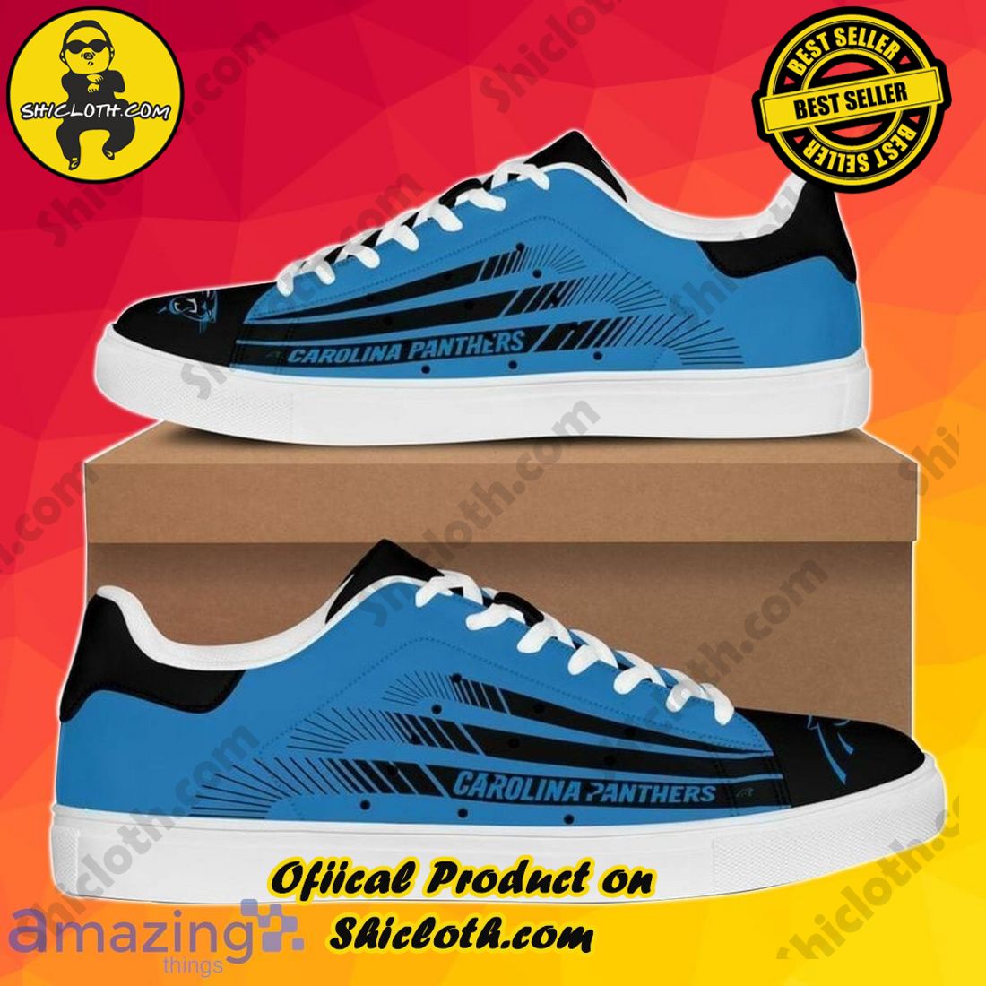 Step into Style: Exploring the Stan Smith Shoes Collection at Shicloth Fashion Store 14 Carolina Panthers Stan Smith sneakers Impressive Gift