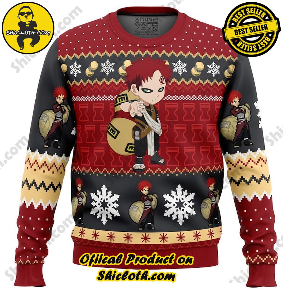 Sweater Delights from Shicloth Fashion Store: A Perfect Christmas Gift 9 Christmas Gaara Naruto Ugly Christmas Sweater, Christmas Ugly Sweater 3D All Over Print, Xmas Sweatshirt, Christmas Gifts