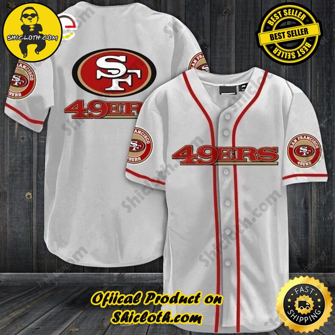 Sporty Elegance: Exploring Shicloth's Baseball Jersey Shirt Collection 2 Classic San Francisco 49ers Baseball Jersey Shirt