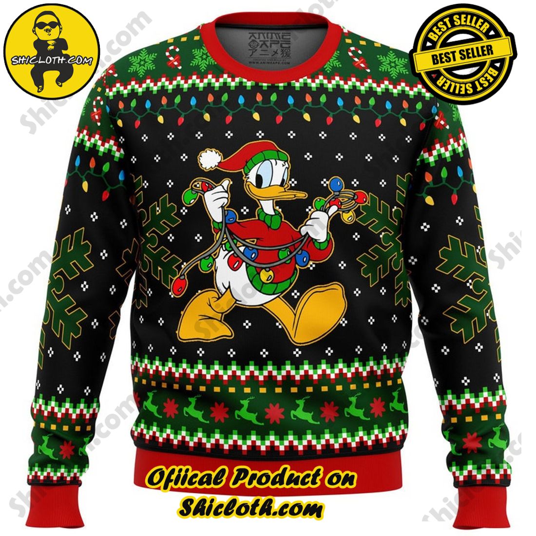 Cozy Christmas Delight: Unwrapping Shicloth's Festive Sweater Gift 13 Donald Duck Christmas Lights Ugly Christmas Sweater, Christmas Ugly Sweater 3D All Over Print, Xmas Sweatshirt, Christmas Gifts