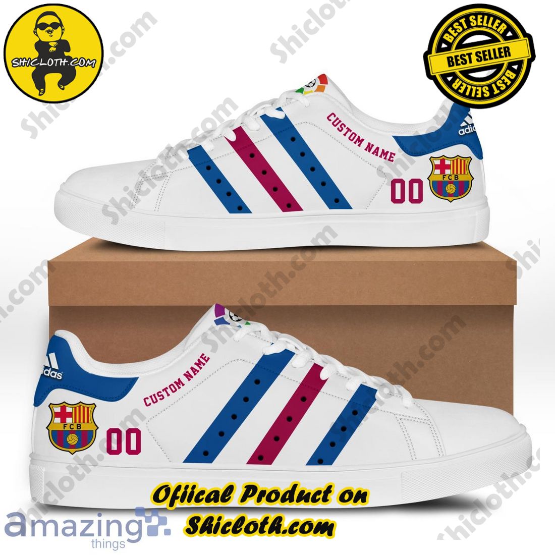 Step into Style: Exploring the Stan Smith Shoes Collection at Shicloth Fashion Store 28 FC Barcelona Stan Smith Shoes Custom Name