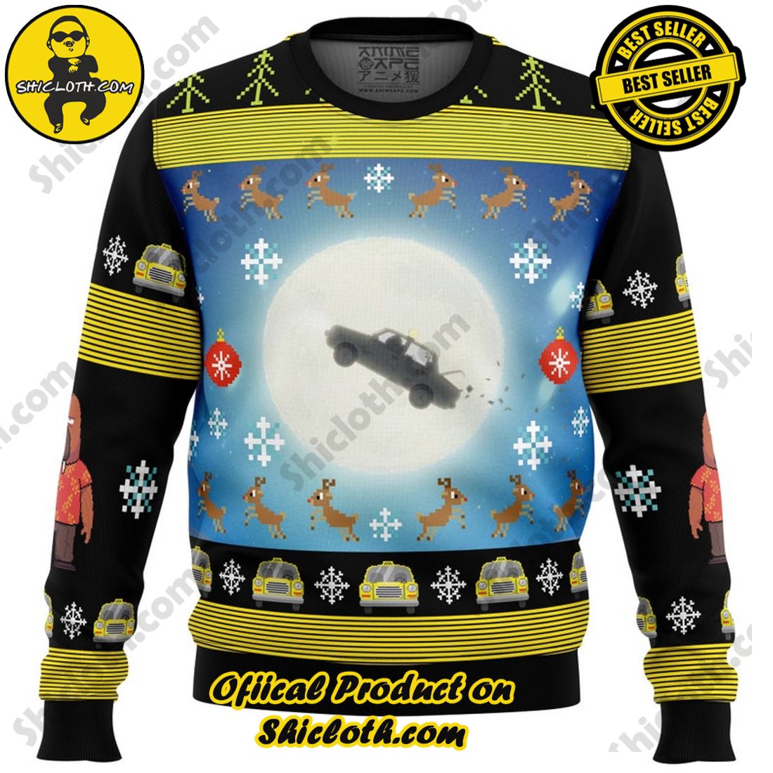 Cozy Christmas Delight: Unwrapping Shicloth's Festive Sweater Gift 19 Full Moon Odd Taxi Ugly Christmas Sweater, Christmas Ugly Sweater 3D All Over Print, Xmas Sweatshirt, Christmas Gifts
