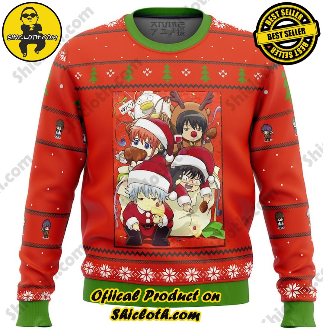 A Stylish Gift for Christmas: Shicloth Fashion Store's Incredible Sweater 19 Gintama Holiday Christmas Sweater, Christmas Ugly Sweater 3D All Over Print, Xmas Sweatshirt, Christmas Gifts