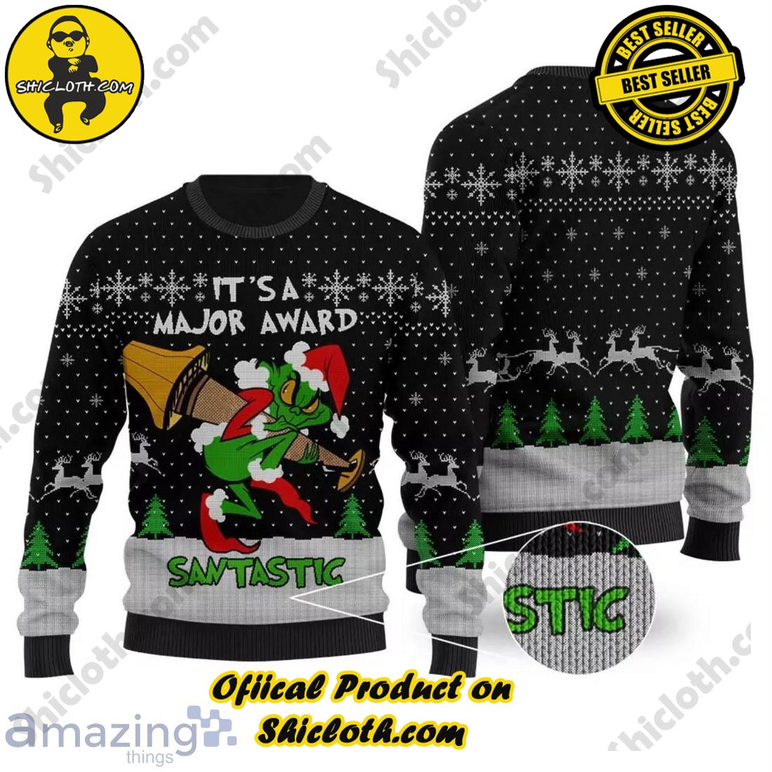 Sophisticated Comfort: Explore Our Stylish Sweater Collection at Shiclothshop 19 Grinch It s Just A Major Award Santastic Ugly Christmas Sweater