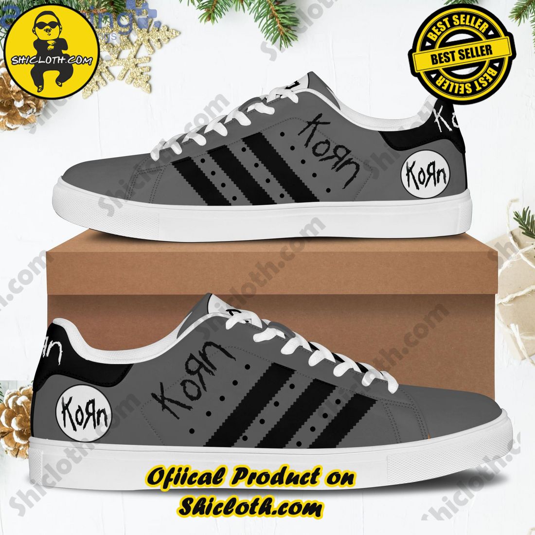 Step into Style: Exploring the Stan Smith Shoes Collection at Shicloth Fashion Store 37 Korn Grey Stan Smith Low Top Skate Shoes