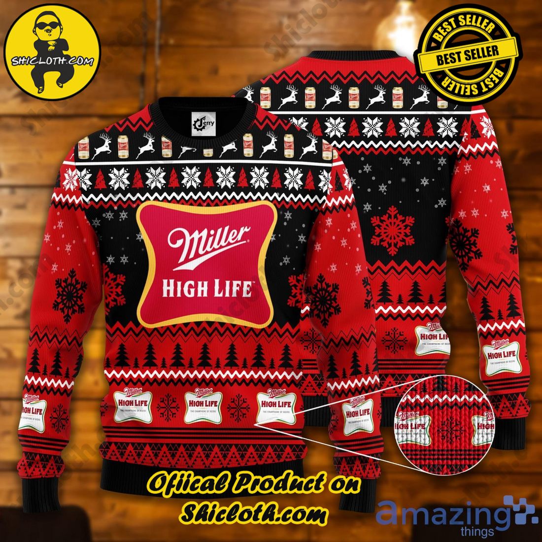 Miller high 2024 life christmas sweater