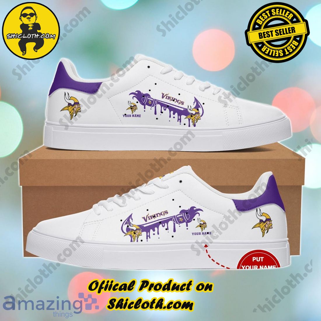 Step into Style: Exploring the Stan Smith Shoes Collection at Shicloth Fashion Store 43 Minnesota Vikings Personalized Stan Smith Sneakers Best Gift