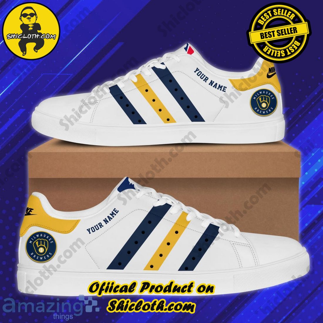 Step into Style: Exploring the Stan Smith Shoes Collection at Shicloth Fashion Store 45 MLB Milwaukee Brewers Stan Smith Shoes Custom Name