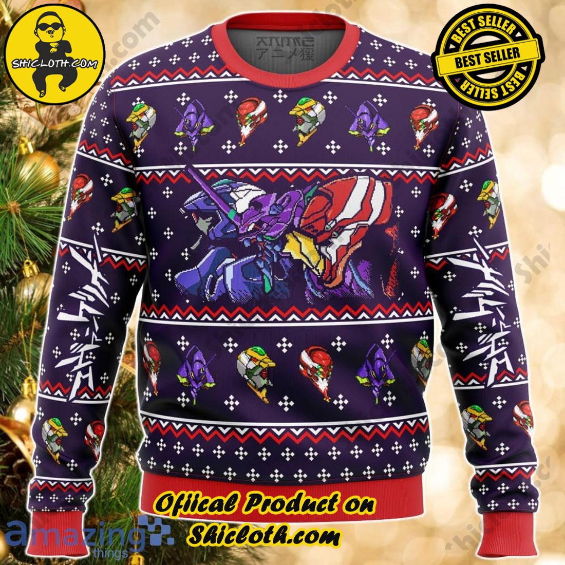Sophisticated Comfort: Explore Our Stylish Sweater Collection at Shiclothshop 27 Neon Genesis Evangelion Evas Ugly Christmas Sweater Great Gift For Men Women