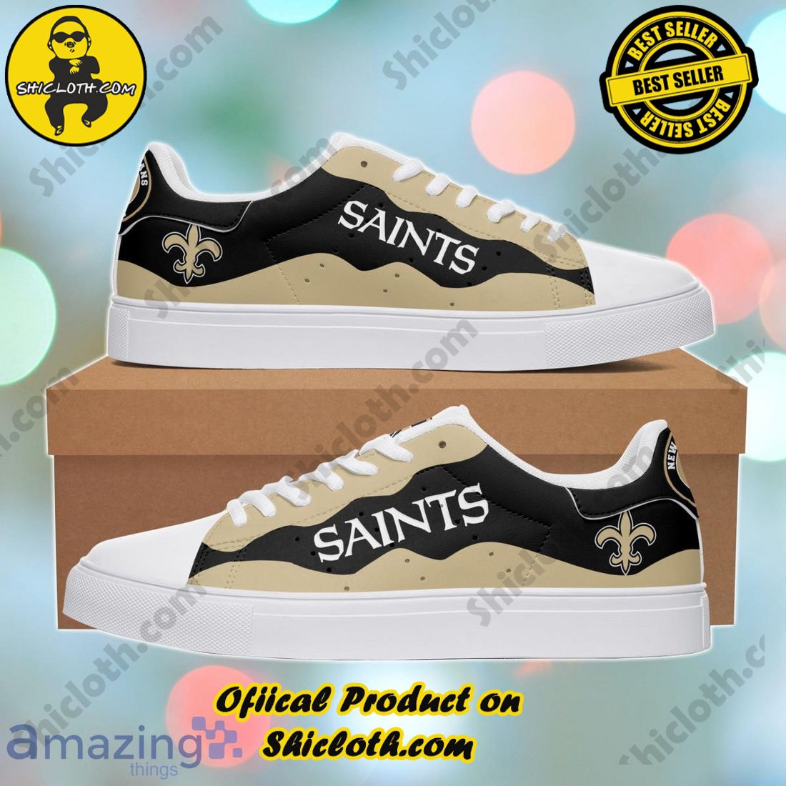 Step into Style: Exploring the Stan Smith Shoes Collection at Shicloth Fashion Store 46 New Orleans Saints Stan Smith Sneakers Best Gift