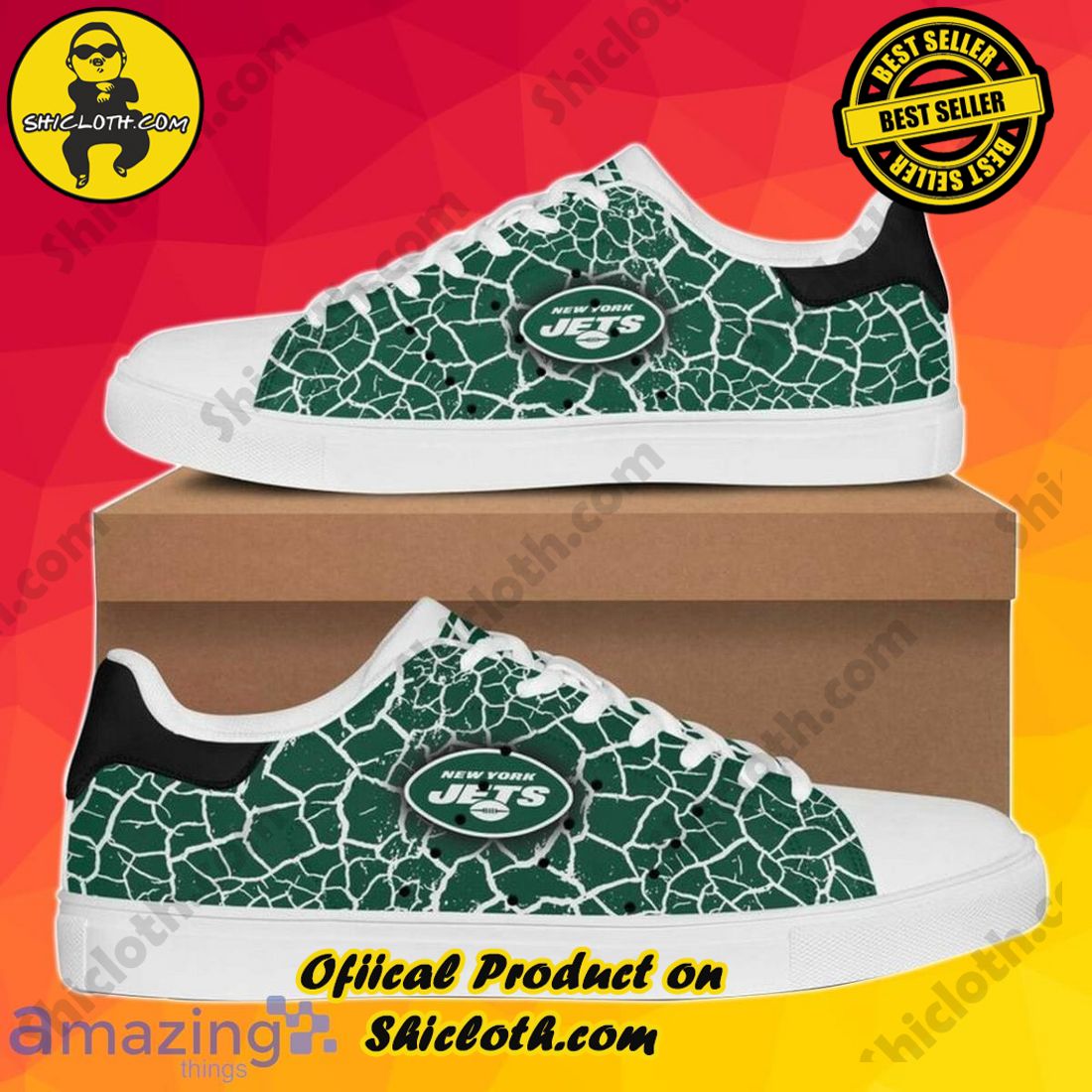 Step into Style: Exploring the Stan Smith Shoes Collection at Shicloth Fashion Store 47 New York Jets Stan Smith sneakers Style Gift