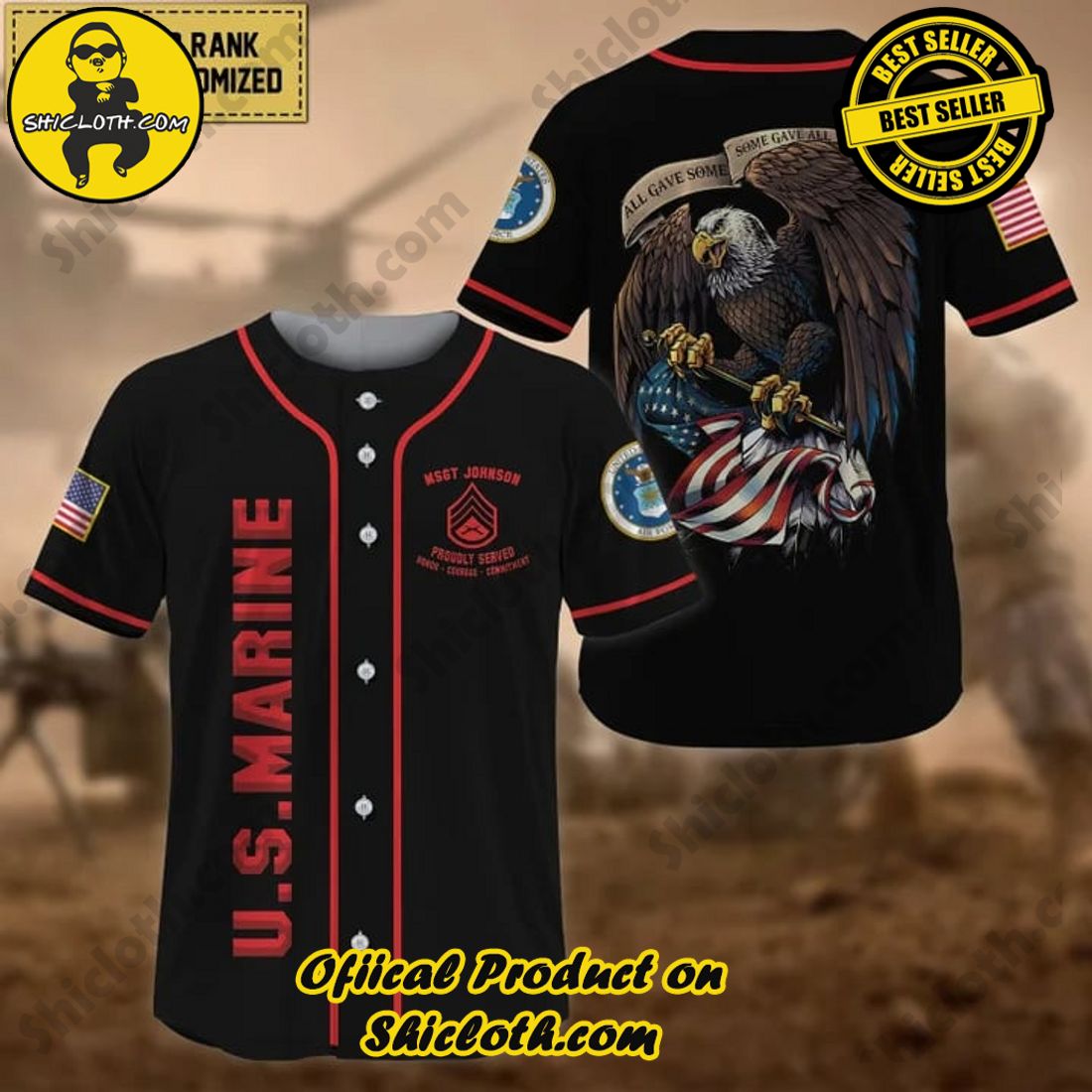 Sporty Elegance: Exploring Shicloth's Baseball Jersey Shirt Collection 41 Premium Personalised All Gave Some US Veteran Red Baseball Jersey