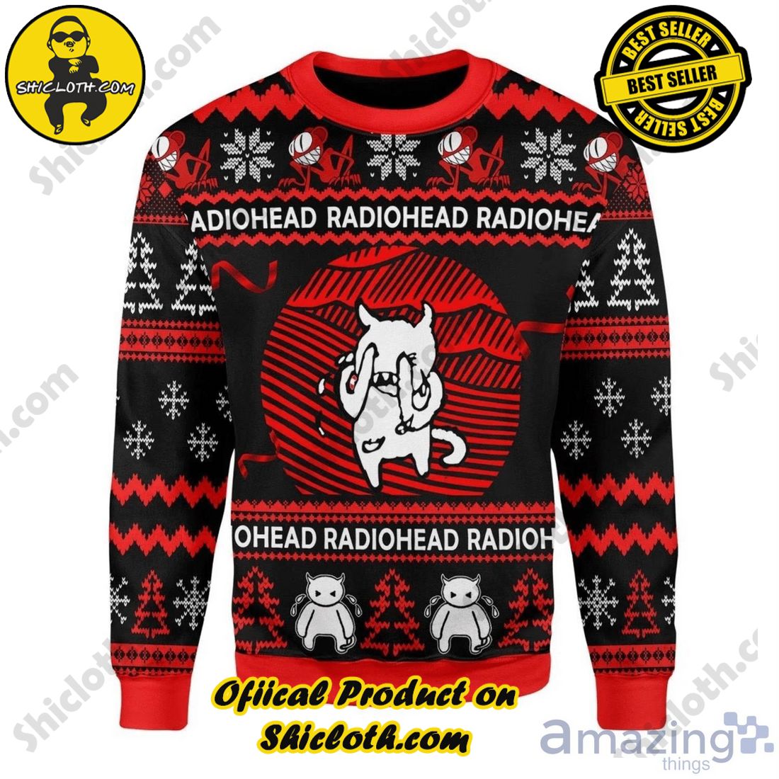Best seller : Discover the Charm of Shiclothshop's Sweater Collection 35 Radiohead Ugly Christmas Sweater