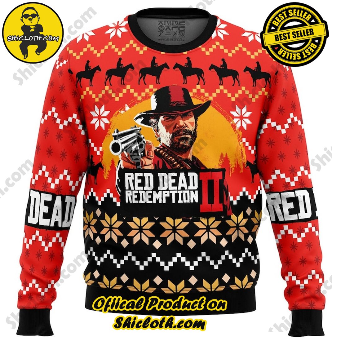 A Stylish Gift for Christmas: Shicloth Fashion Store's Incredible Sweater 35 Red Dead Redemption Ugly Christmas Sweater, Christmas Ugly Sweater 3D All Over Print, Xmas Sweatshirt, Christmas Gifts