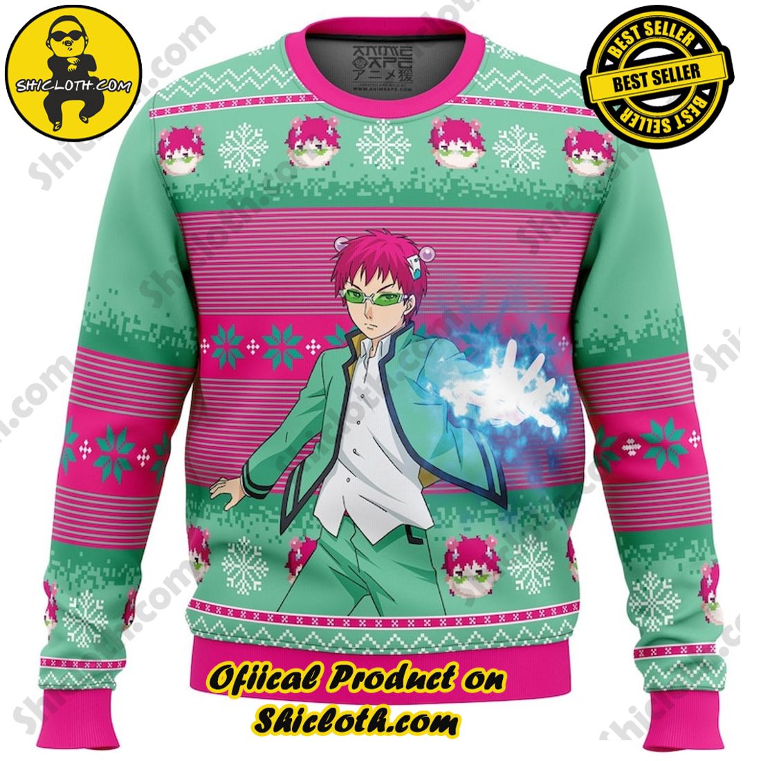 Meaningful Christmas Gift: Shiclothshop's Sentimental Sweater 16 Saiki K The Disastrous Life of Saiki K Ugly Christmas Sweater, Christmas Ugly Sweater 3D All Over Print, Xmas Sweatshirt, Christmas Gifts