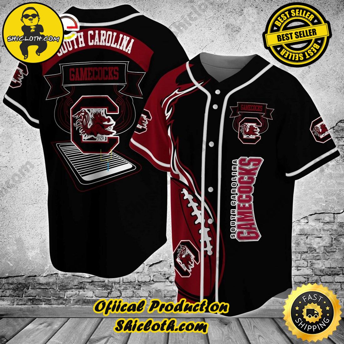 Sporty Elegance: Exploring Shicloth's Baseball Jersey Shirt Collection 48 South Carolina Gamecocks Classic Baseball Jersey Shirt