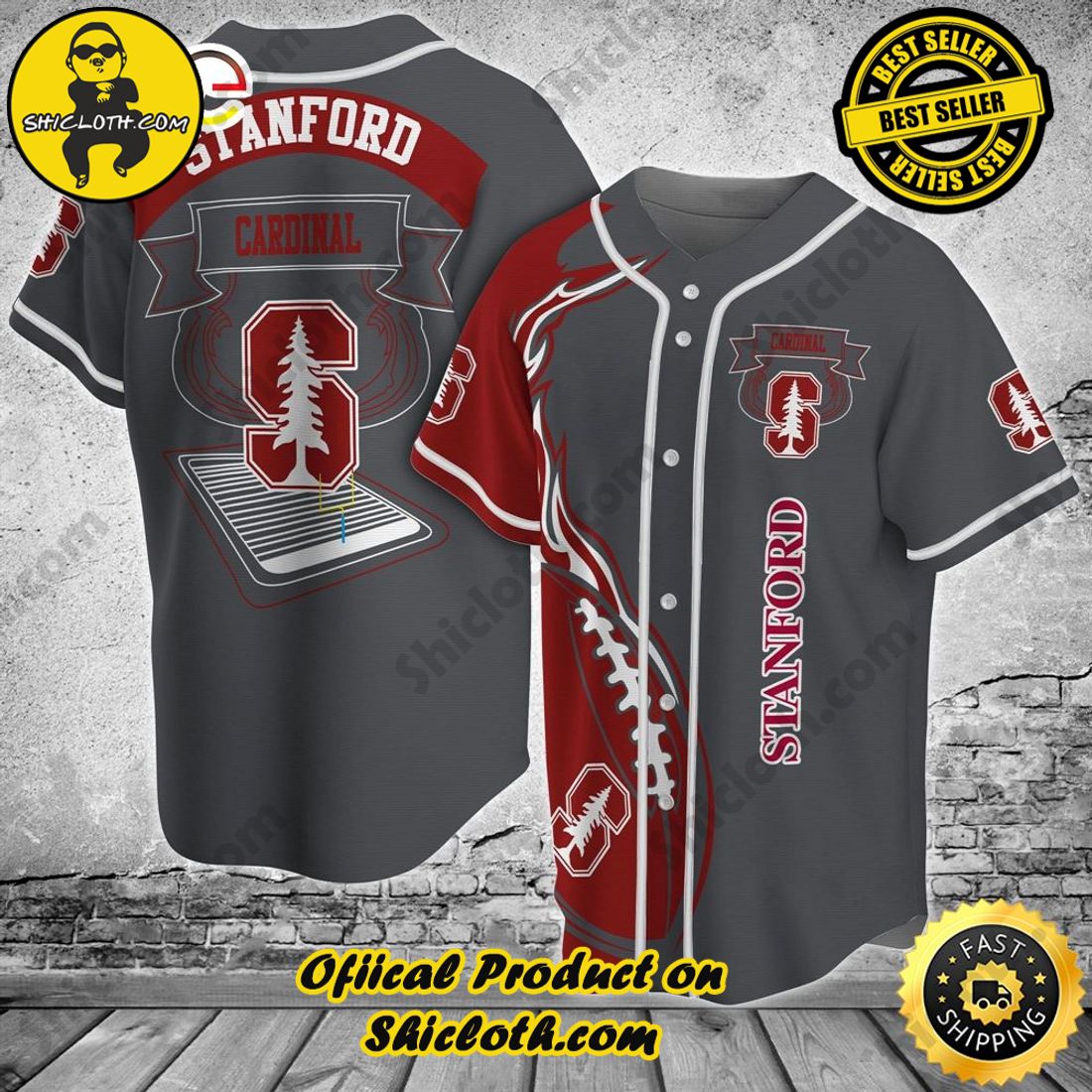 Sporty Elegance: Exploring Shicloth's Baseball Jersey Shirt Collection 49 Stanford Cardinal Classic Baseball Jersey Shirt