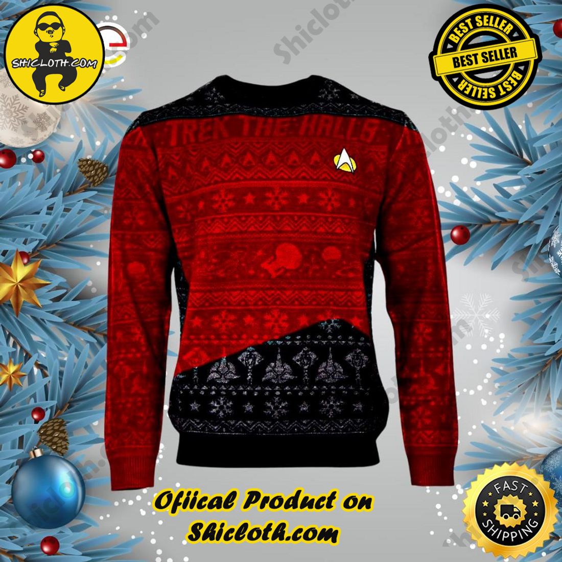 Elegance Meets Comfort: Shiclothstore's Stylish Sweater Collection 47 Star Trek Trek The Halls Ugly Christmas Sweater