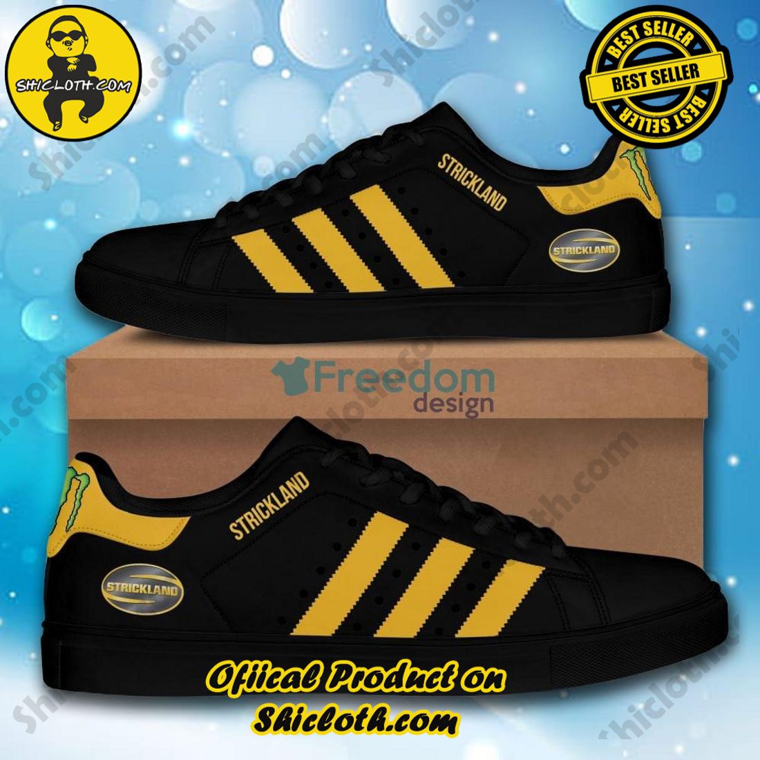 Stan Smith Shoes in Shicloth Store.Best seller !!! 12 Strickland Logo Car And Motorcycles Stan Smith Skate Shoes