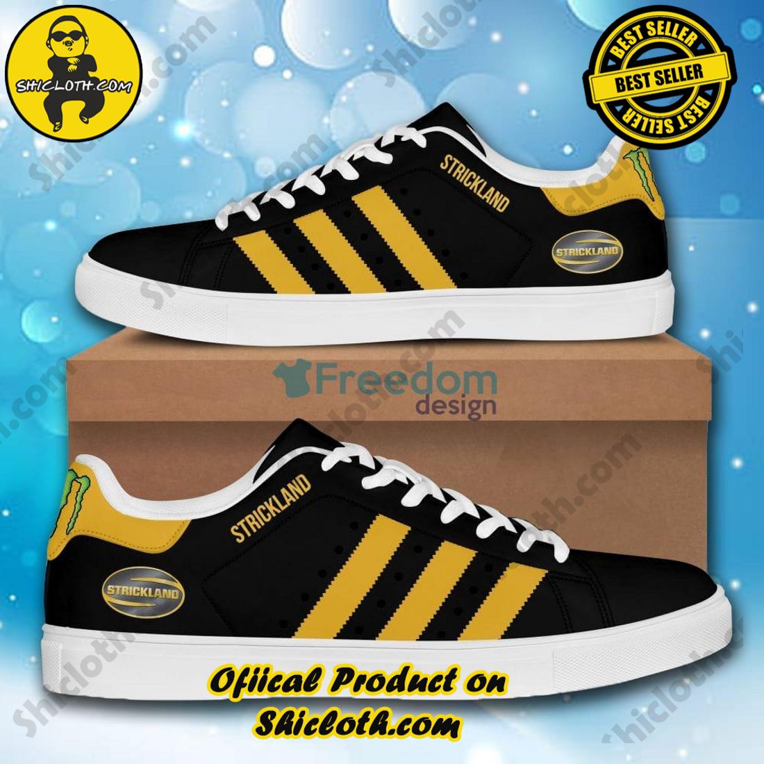 Strickland Logo Car And Motorcycles Stan Smith Skate Shoes Shicloth