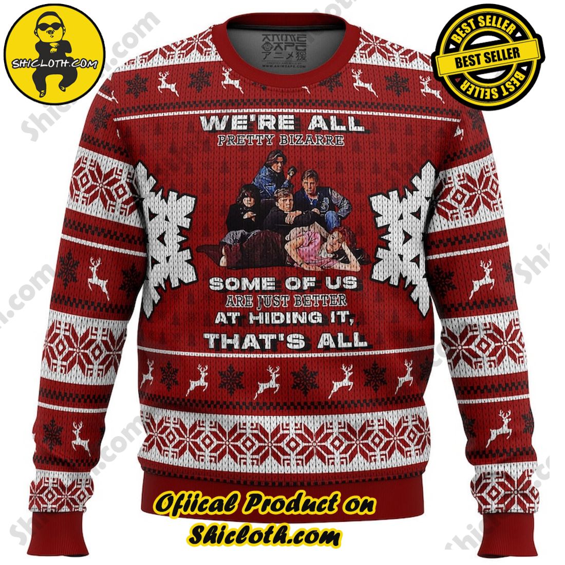 Meaningful Christmas Gift: Shiclothshop's Sentimental Sweater 22 The Breakfast Club Ugly Christmas Sweater, Christmas Ugly Sweater 3D All Over Print, Xmas Sweatshirt, Christmas Gifts