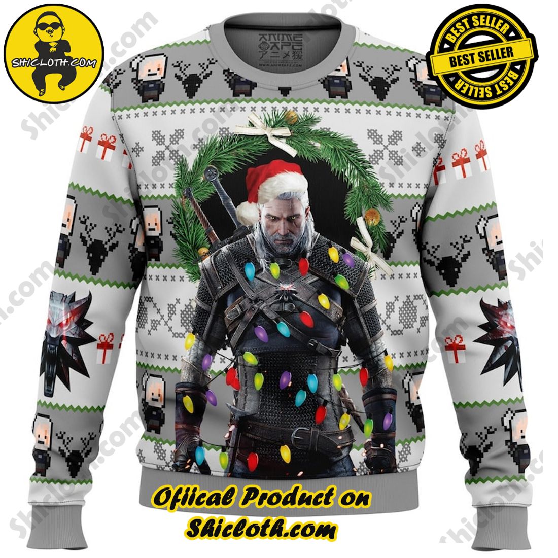 Meaningful Christmas Gift: Shiclothshop's Sentimental Sweater 25 The Witcher Ugly Christmas Sweater, Christmas Ugly Sweater 3D All Over Print, Xmas Sweatshirt, Christmas Gifts