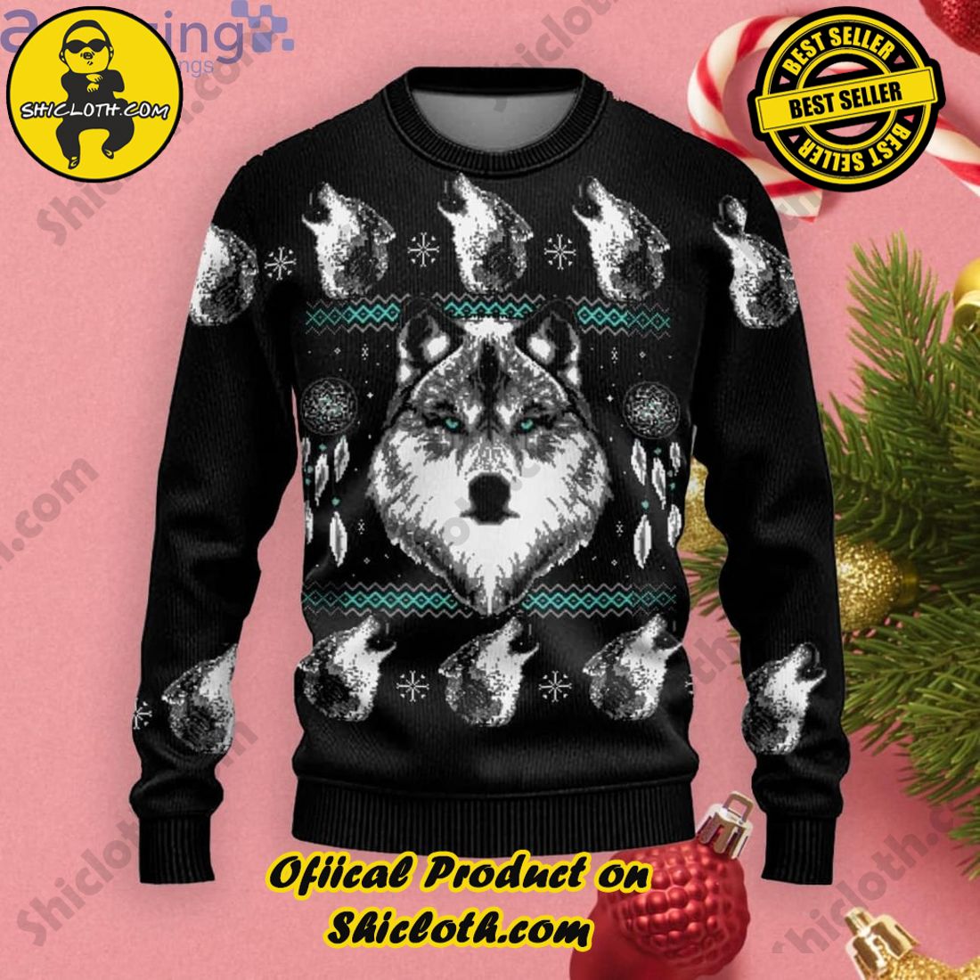 Hot Trending Sweater in Shicloth Store 17 The Wolf Christmas Gift Ugly Christmas Sweater