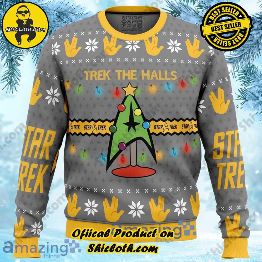 Introducing Shicloth's Cozy Sweater Collection 28 Trek The Halls Star Trek Ugly Christmas Sweater 3D Gift For Men And Women