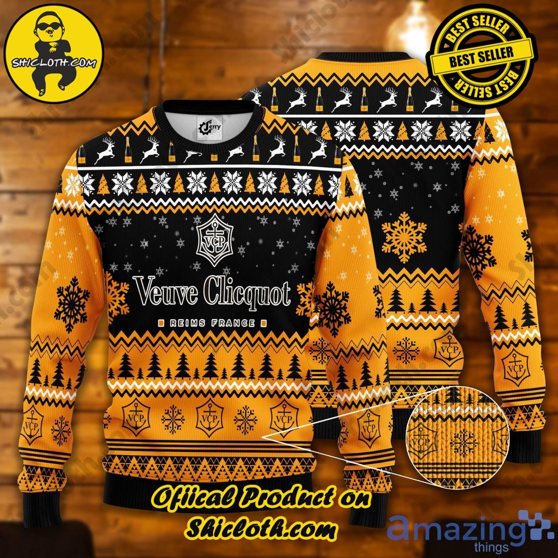 Best Seller Hot Trending Sweater in Shicloth Store 19 Veuve Clicquot Christmas Gift Ugly Christmas Sweater