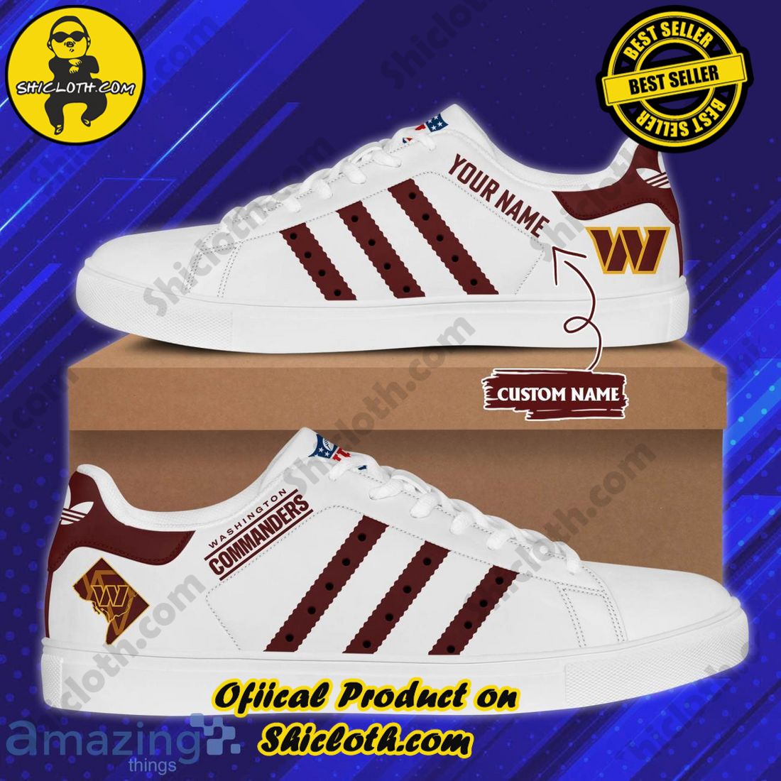 Stepping Up Your Game: Stan Smith Shoe Collection for Sports Enthusiasts by Shicloth 38 Washington Commanders NFL City Stan Smith Shoes Custom Name