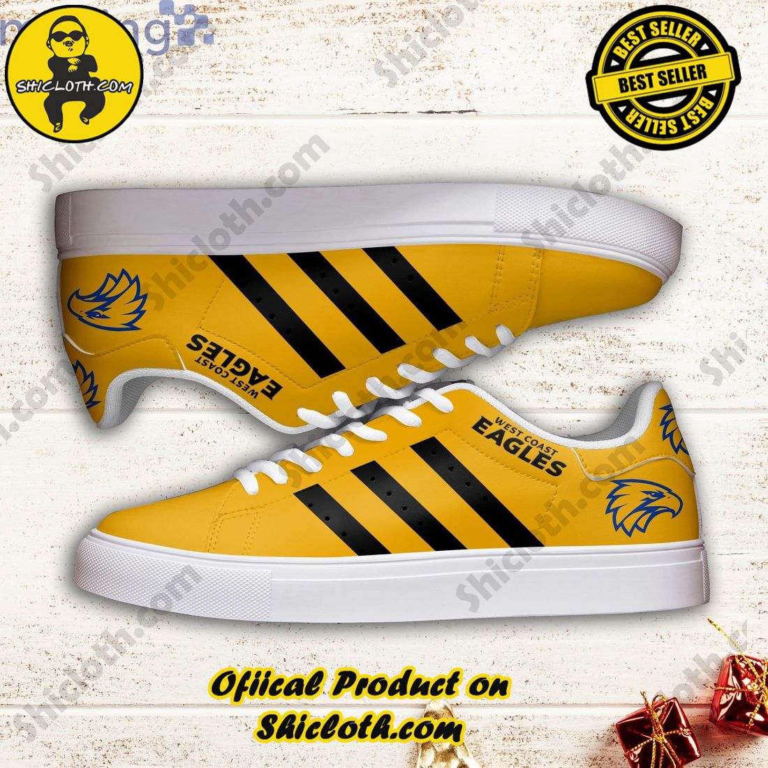 Stepping Up Your Game: Stan Smith Shoe Collection for Sports Enthusiasts by Shicloth 40 West Coast Eagles Yellow Stan Smith Low Top Skate Shoes