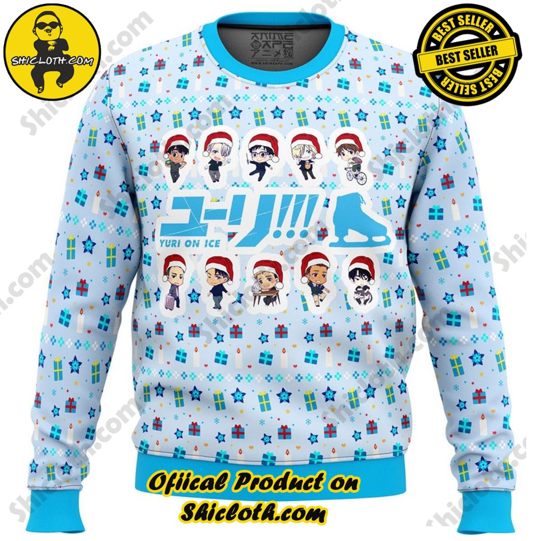 Cozy Christmas Delight: Unwrapping Shicloth's Festive Sweater Gift 48 Yuri on Ice Cute Chibi Ugly Christmas Sweater, Christmas Ugly Sweater 3D All Over Print, Xmas Sweatshirt, Christmas Gifts