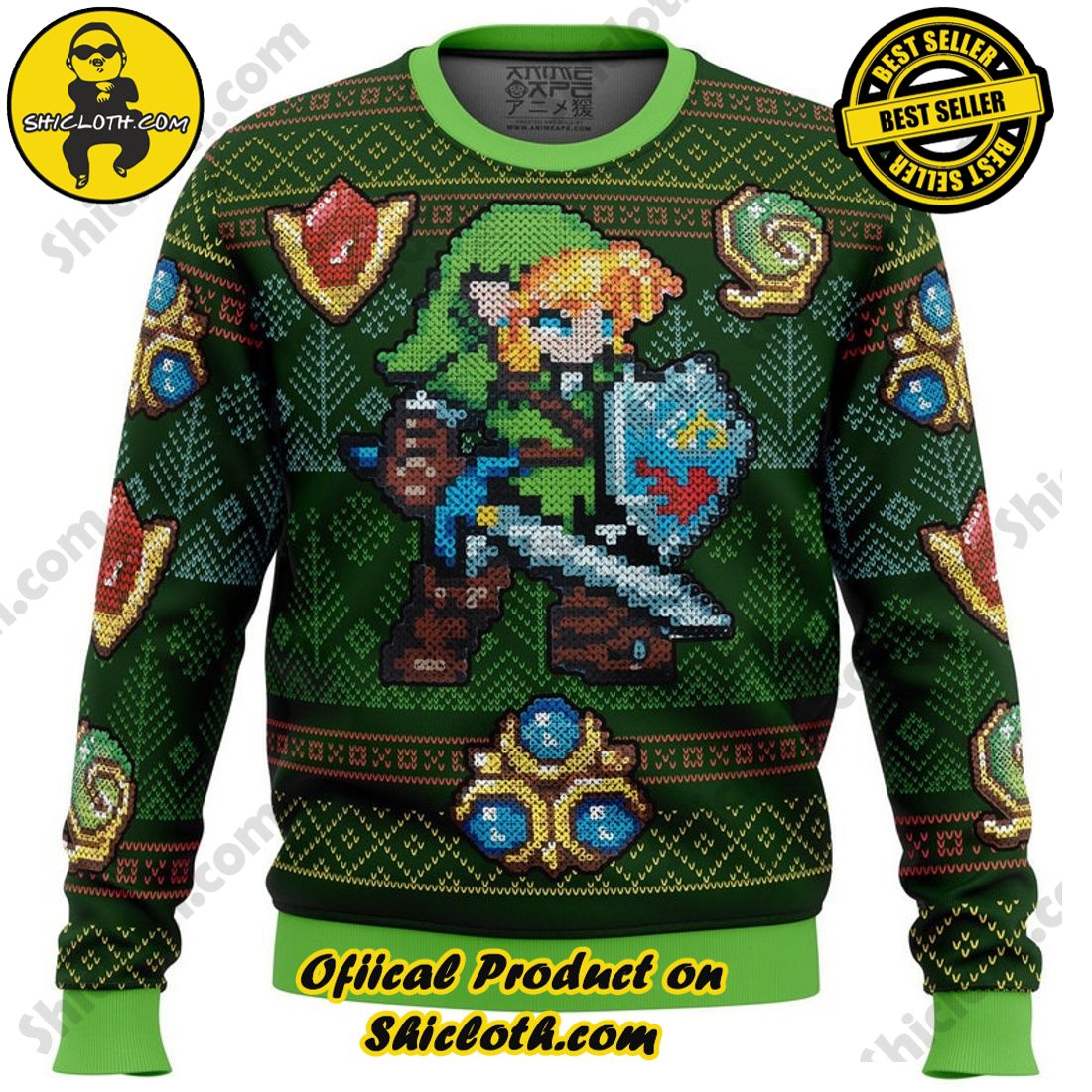 Cozy Christmas Delight: Unwrapping Shicloth's Festive Sweater Gift 49 Zelda Link Green Ugly Christmas Sweater, Christmas Ugly Sweater 3D All Over Print, Xmas Sweatshirt, Christmas Gifts
