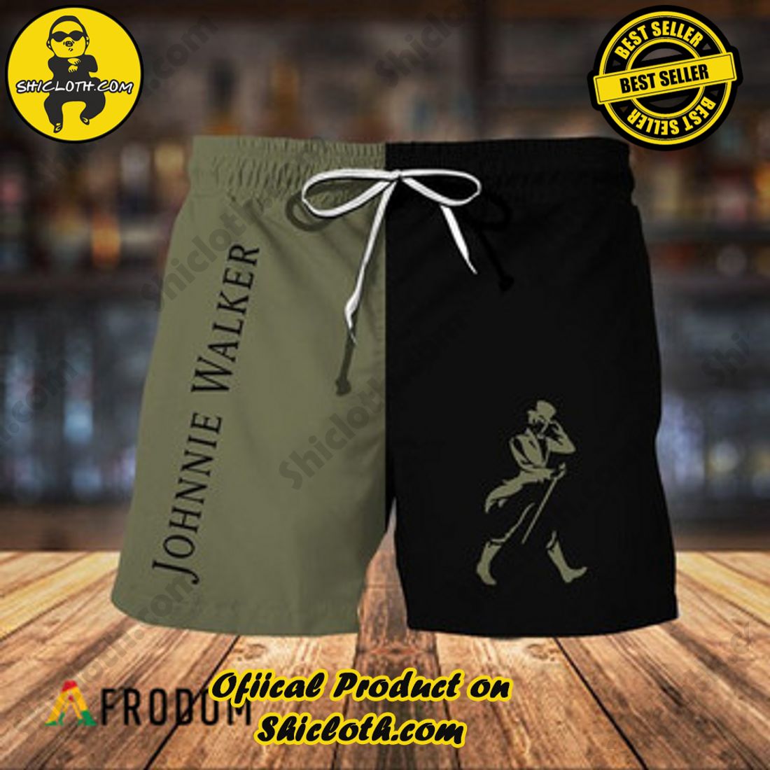 Hot Summer Trend Best Seller : Shiclothshop's Hawaiian Shirts 19 Basic Johnnie Walker Hawaiian Shorts