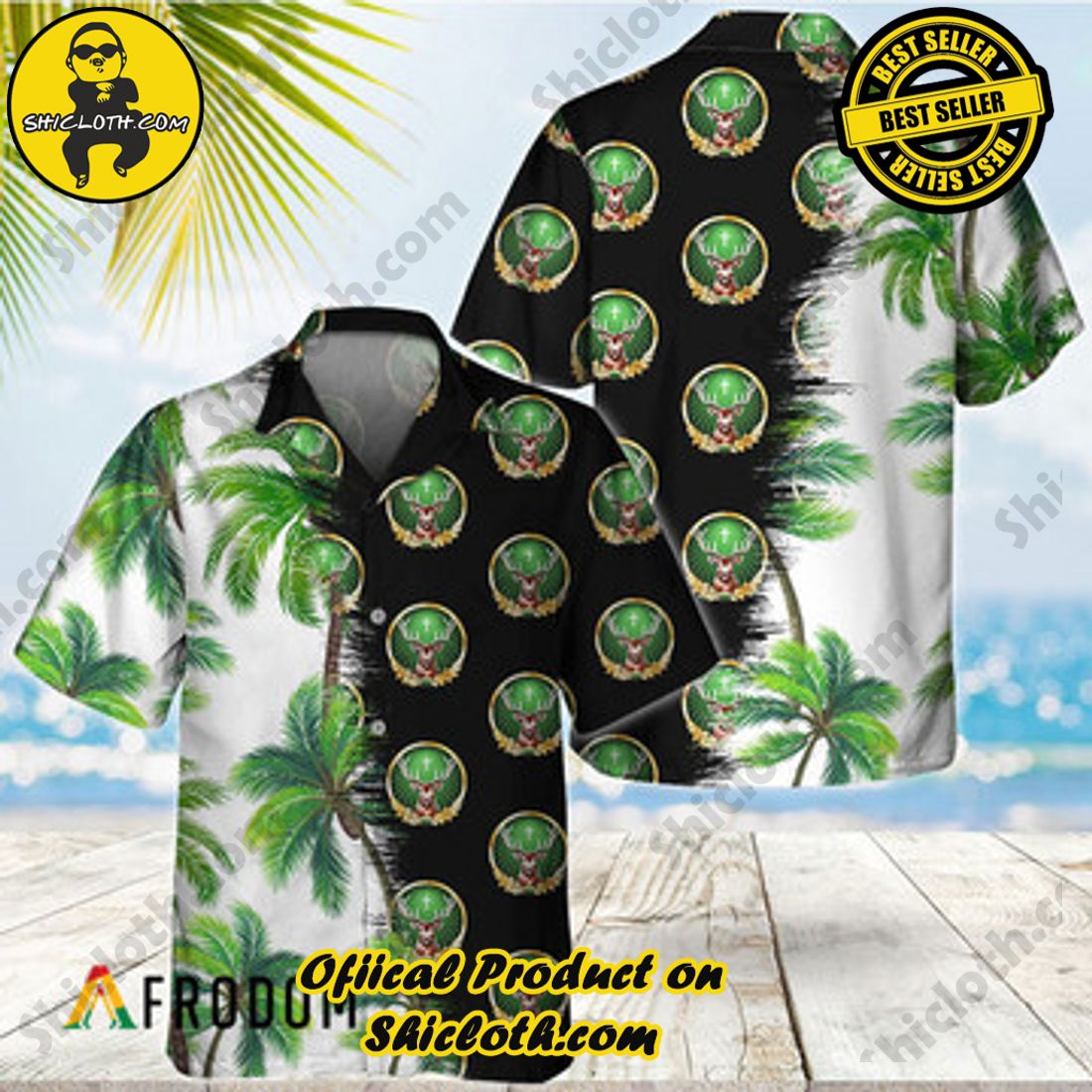Hot Trend Best Seller : Shiclothshop's Hawaiian Shirts 10 Black Jagermeister Match Palm Trees Hawaiian Shirt
