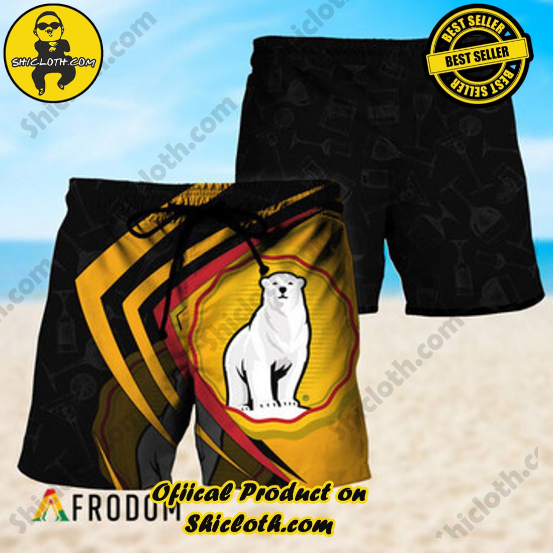 Hot Trend Best Seller : Shiclothshop's Hawaiian Shirts 12 Black Mix Esport Doodle Bundaberg Rum Hawaiian Shorts