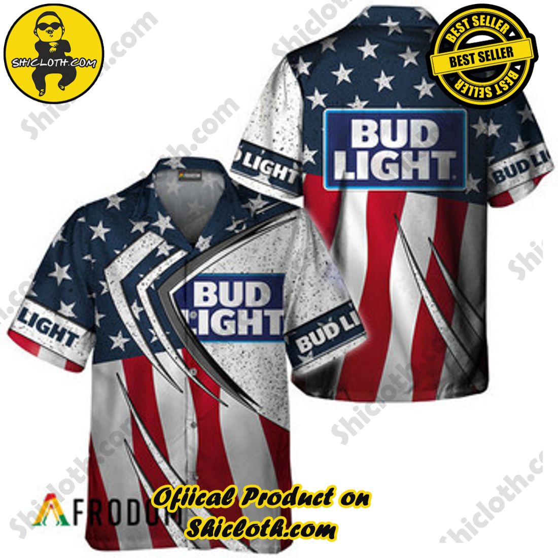 Hot Hot Hot Trend Best Seller : Shiclothshop's Hawaiian Shirts 15 Bud Light Fourth Of July Esports Hawaiian Shirt