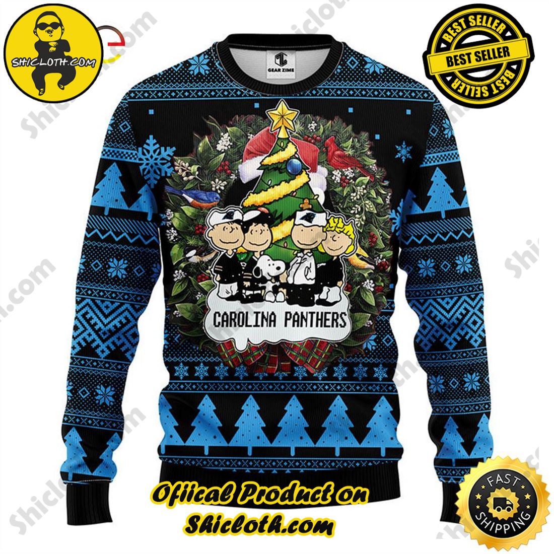 Merry and Cozy Christmas: The Meaningful Gift of Sweaters from Shiclothshop 4 Carolina Panthers Snoopy Dog Christmas Ugly Sweater