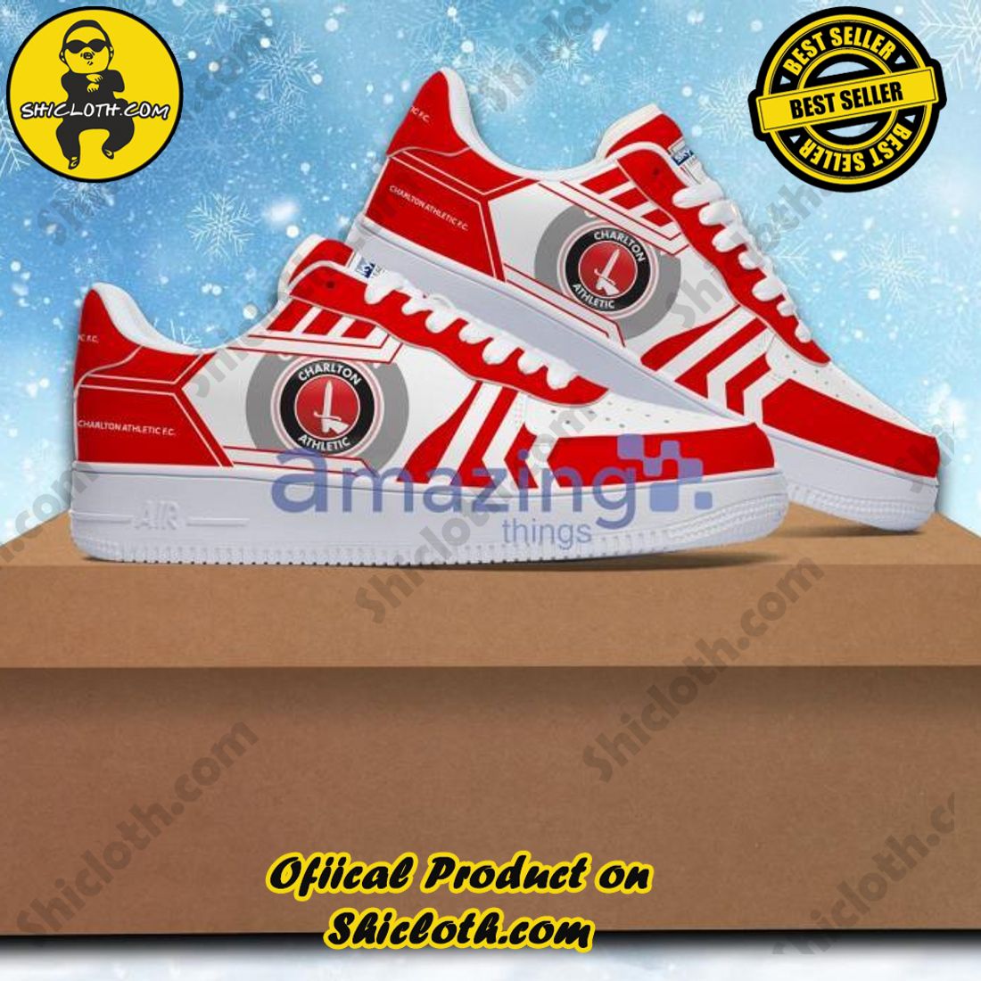 Best seller: Unveiling the Elegance of Shicloth's Air Force 1 Shoes Gift for All 13 Charlton Athletic FC Air Force 1 Shoes