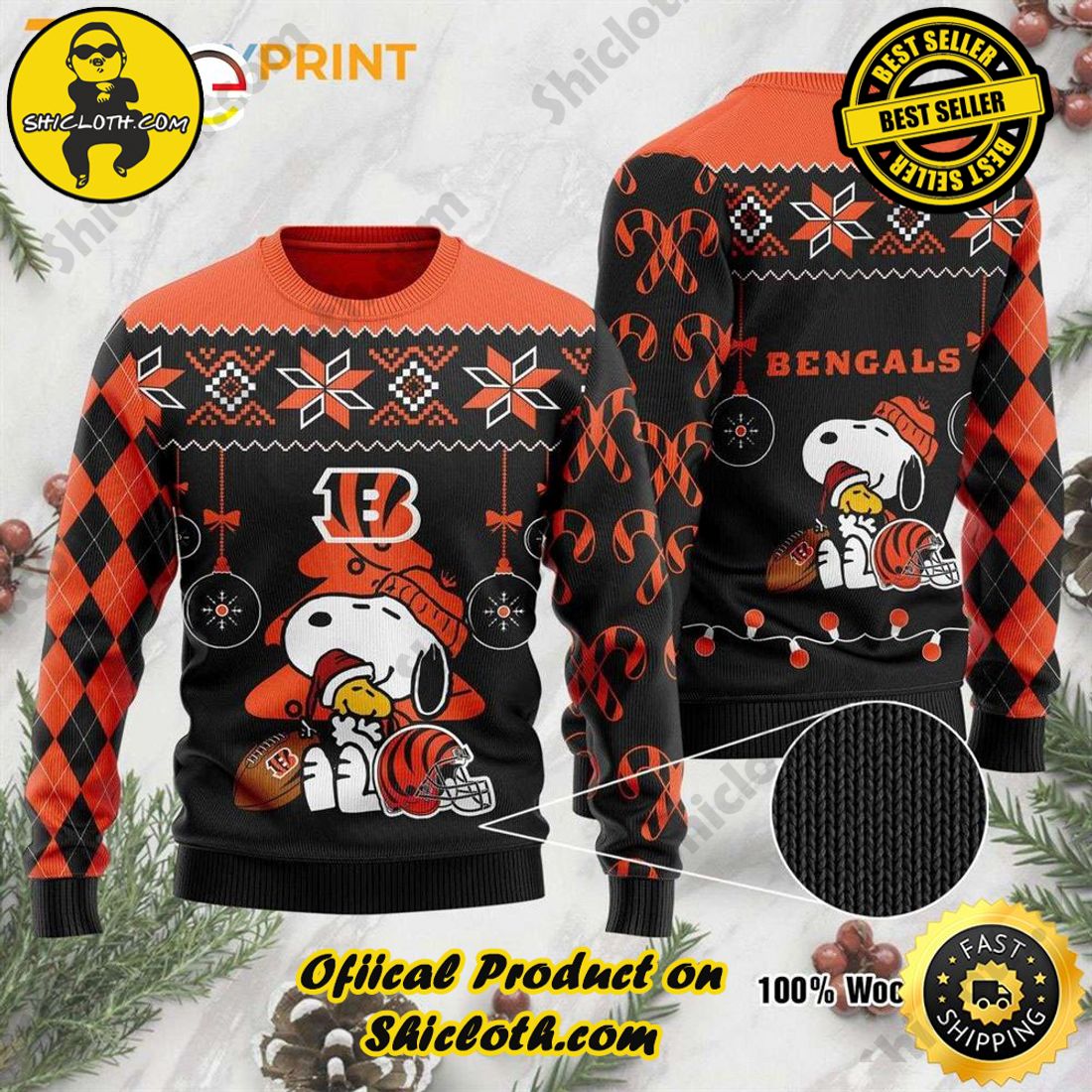 Merry and Cozy Christmas: The Meaningful Gift of Sweaters from Shiclothshop 11 Cincinnati Bengals Funny Peanuts Snoopy Woodstock Ugly Christmas Sweater