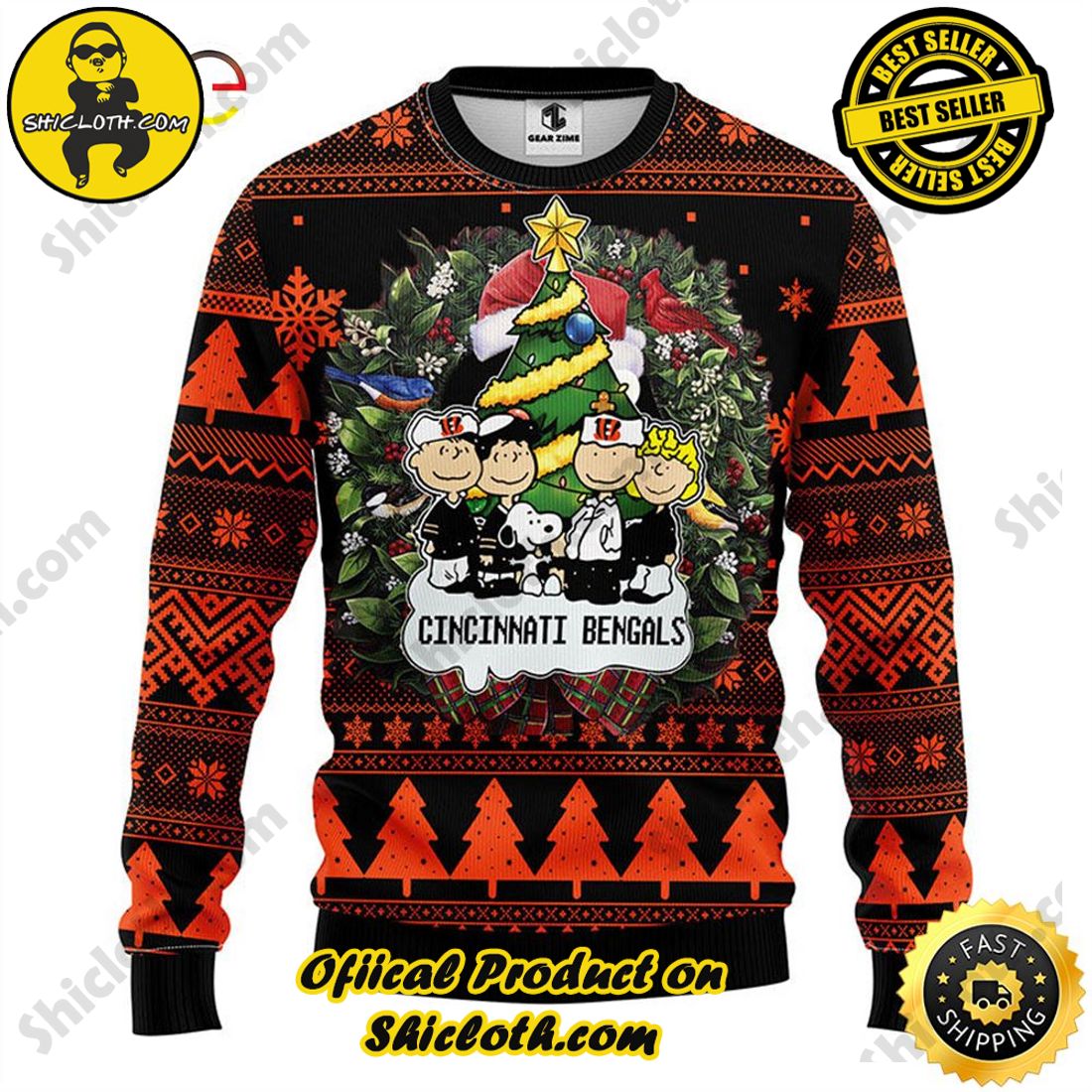 Merry and Cozy Christmas: The Meaningful Gift of Sweaters from Shiclothshop 12 Cincinnati Bengals Snoopy Dog Christmas Ugly Sweater