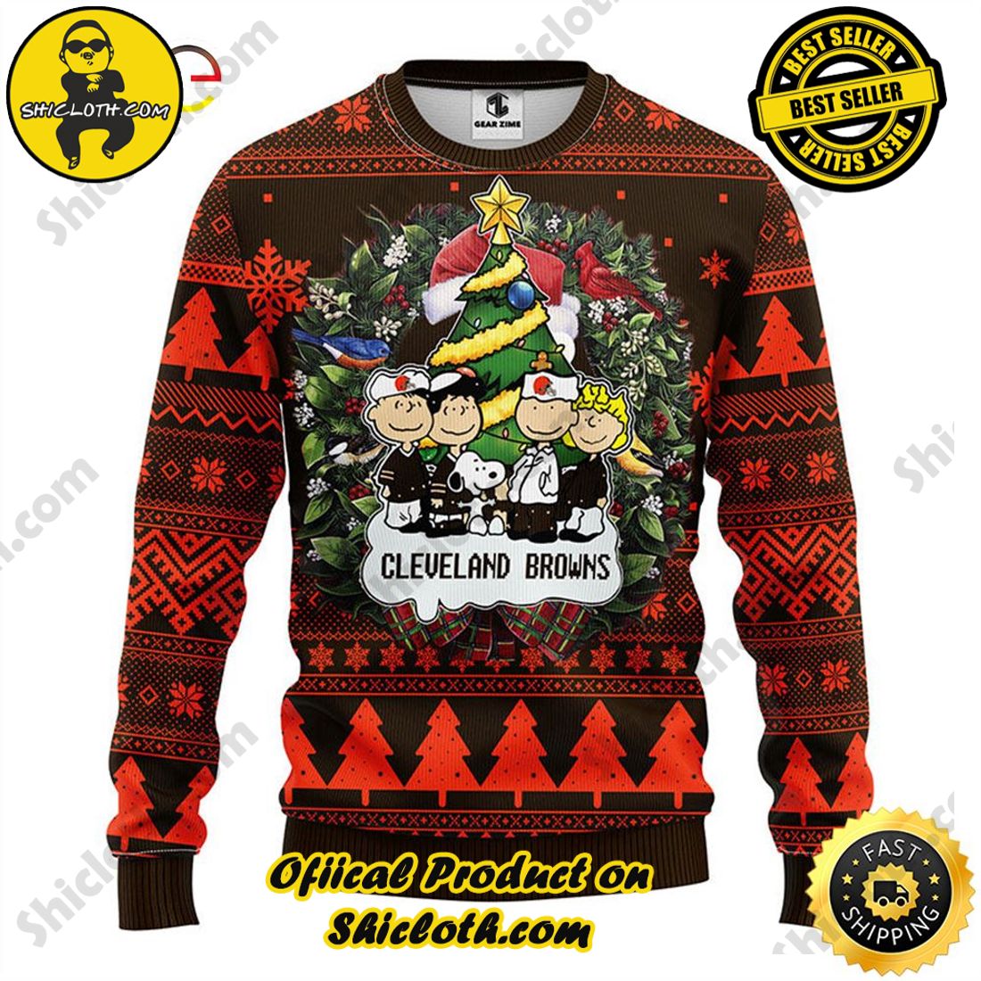 Merry and Cozy Christmas: The Meaningful Gift of Sweaters from Shiclothshop 13 Cleveland Browns Snoopy Dog Christmas Ugly Sweater