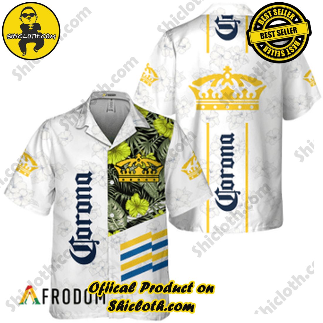 A Fantastic Gift for Summer Getaways: Shiclothshop's Hawaiian Shirts 4 Corona Extra White Tropical Flower Hawaiian Shirt