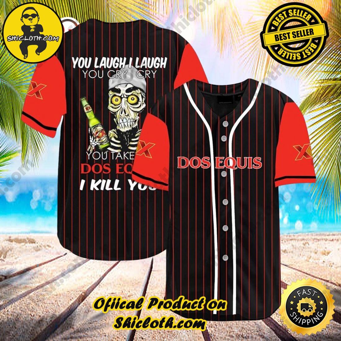 Hot trend:Shicloth's All-Star Baseball Jersey Shirt Collection 2 Cry Take My Dos Equis I Kill You Halloween Baseball Jersey Shirt