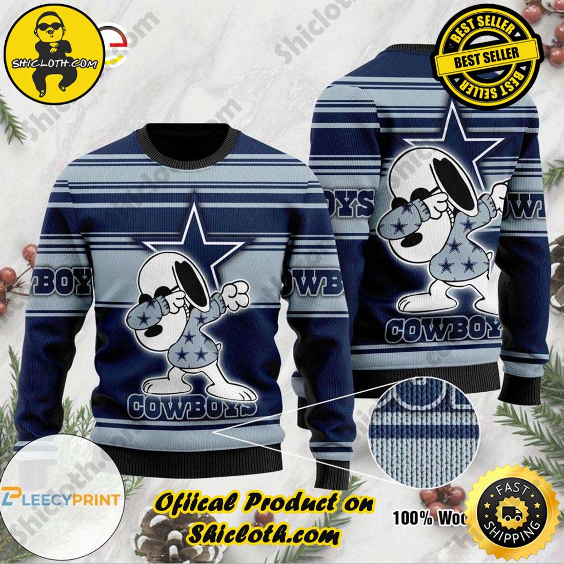 Merry and Cozy Christmas: The Meaningful Gift of Sweaters from Shiclothshop 14 Dallas Cowboys Dabbing Snoopy Ugly Christmas Sweater Holiday