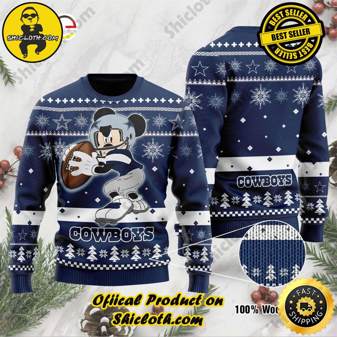 Hot Trending Shiclothshop's Sweaters - The Perfect Year-End Gift 4 Dallas Cowboys Mickey Mouse Disney Ugly Sweater