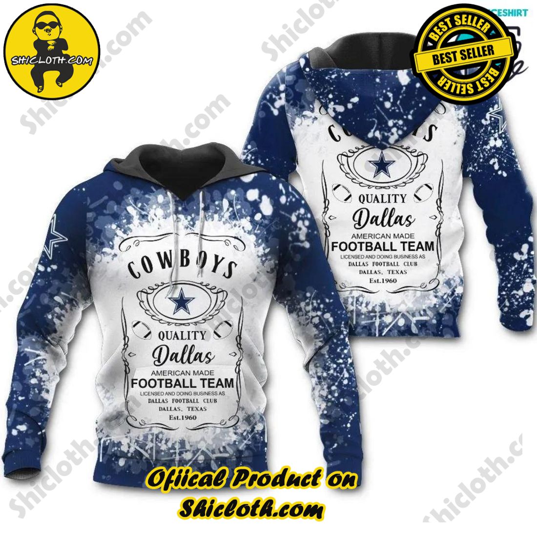 Hot Hot Hot Best Seller: Shiclothshop's 3D Hoodies 5 Dallas Cowboys NFL Limited Design 3D Hoodie Style 5